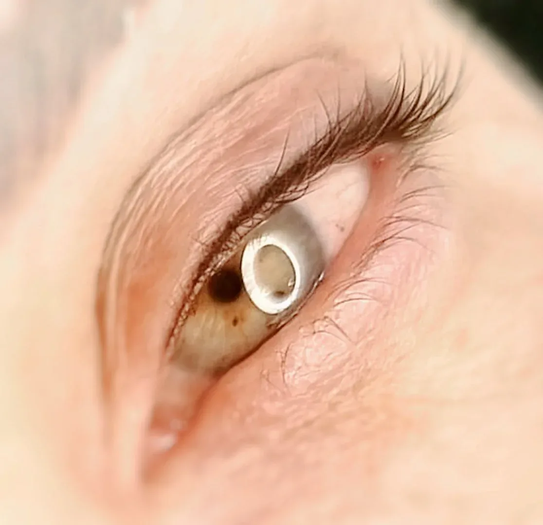 Eyelash liner tattoo result