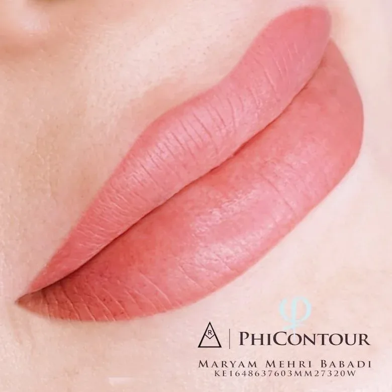 Lips tattoo result